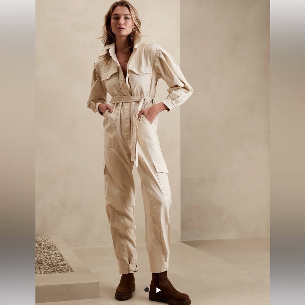 NWT Banana Republic Andi moleskin flight suit, size medium and XS petite